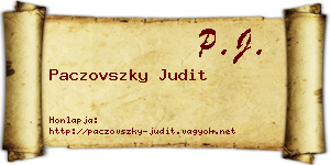 Paczovszky Judit névjegykártya