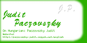 judit paczovszky business card
